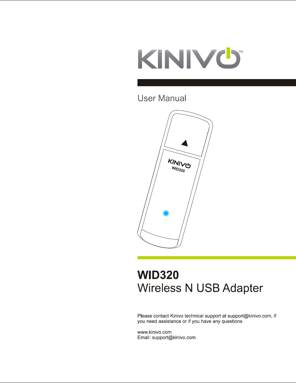 Kinivo WID320 300 Mbps USB Wireless Network Adapter EN User Manual | 23 pages