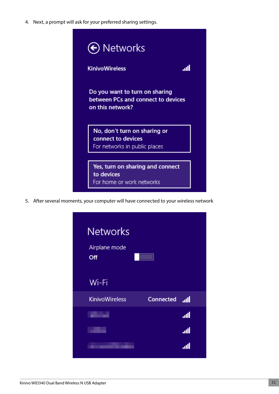 Kinivo WID340 300 Mbps Dual Band Wireless N USB Adapter User Manual | Page 11 / 20