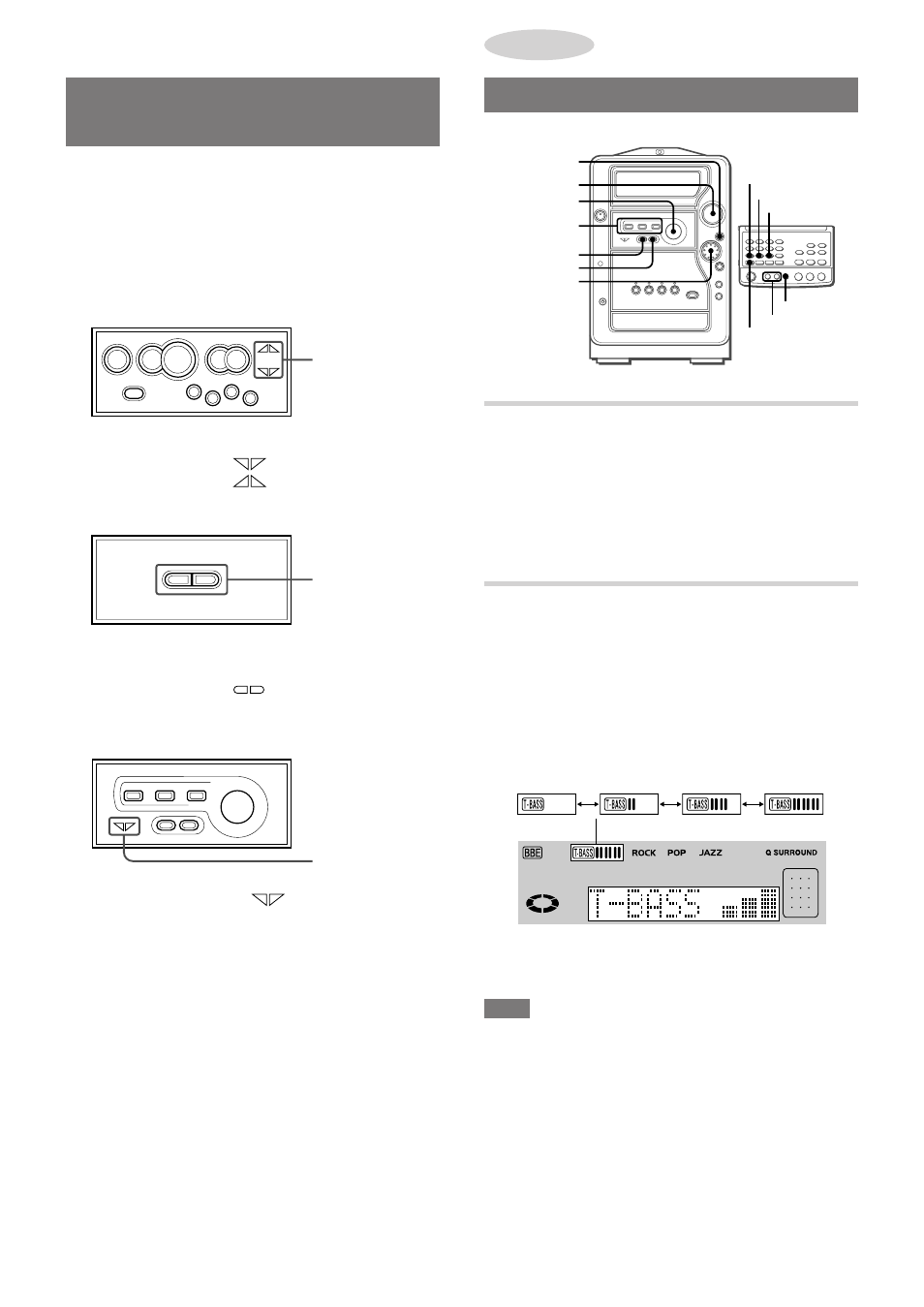 Ajustes del audio, Cómo usar el panel mágico, Volumen | Sistema super t-bass | Aiwa XR-MR5 User Manual | Page 40 / 98