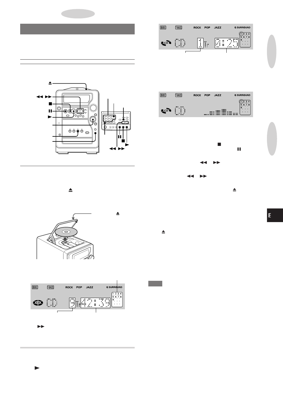 Operaciones básicas, Cómo cargar un disco, Reproducción de un disco | Aiwa XR-MR5 User Manual | Page 45 / 98