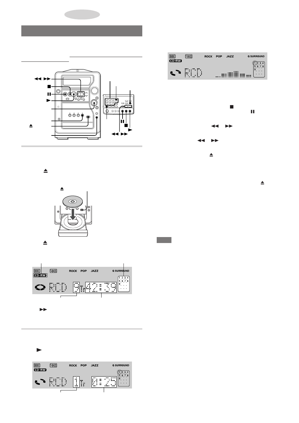 Operaciones básicas, Cómo cargar un disco, Reproducción de un disco | Aiwa XR-MR5 User Manual | Page 48 / 98