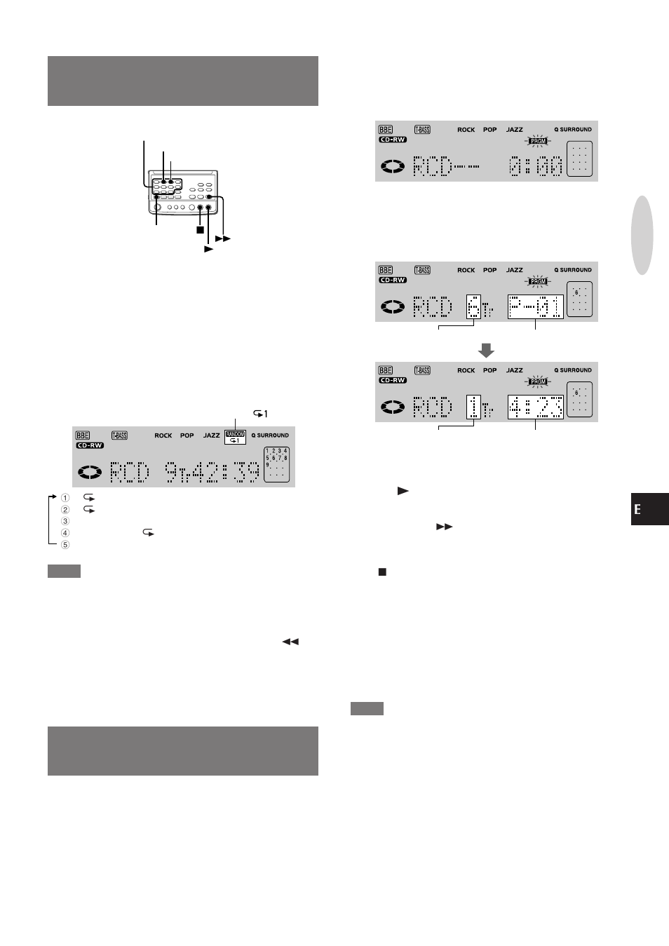 Reproducción aleatoria/ repetida, Reproducción programada | Aiwa XR-MR5 User Manual | Page 49 / 98