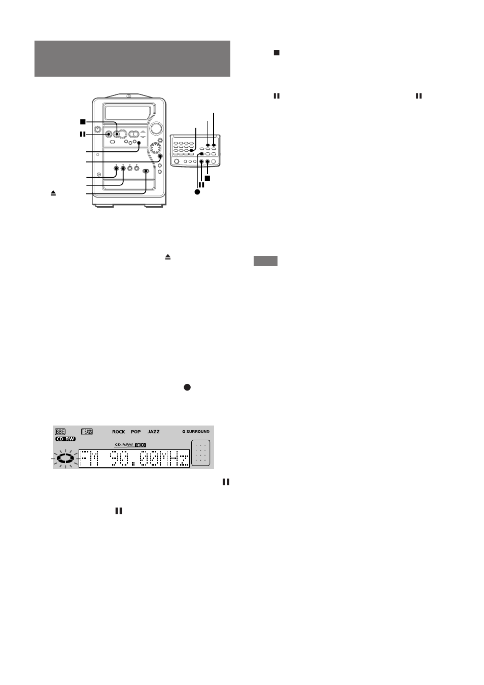 Grabación desde la radio o un equipo conectado | Aiwa XR-MR5 User Manual | Page 54 / 98