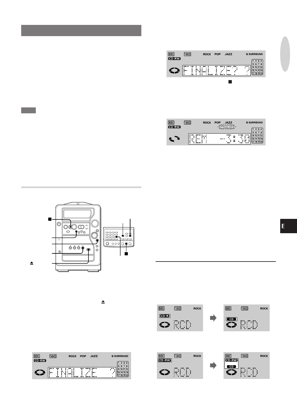Finalización, Finalizando un cd-r o un cd-rw | Aiwa XR-MR5 User Manual | Page 55 / 98