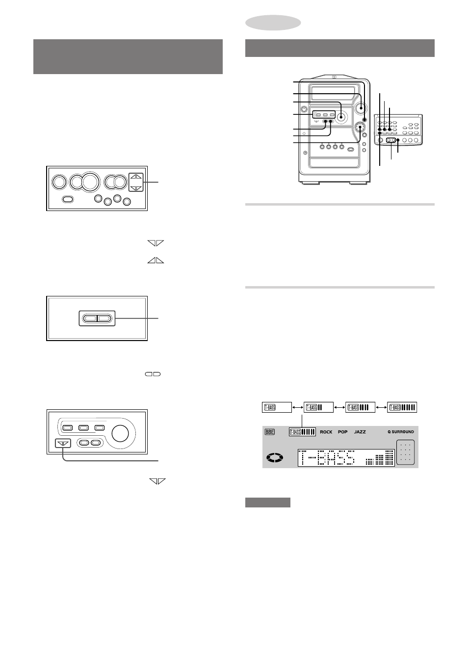 Réglages audio, Utilisation du panneau changeant magique, Volume | Système super t-bass | Aiwa XR-MR5 User Manual | Page 72 / 98