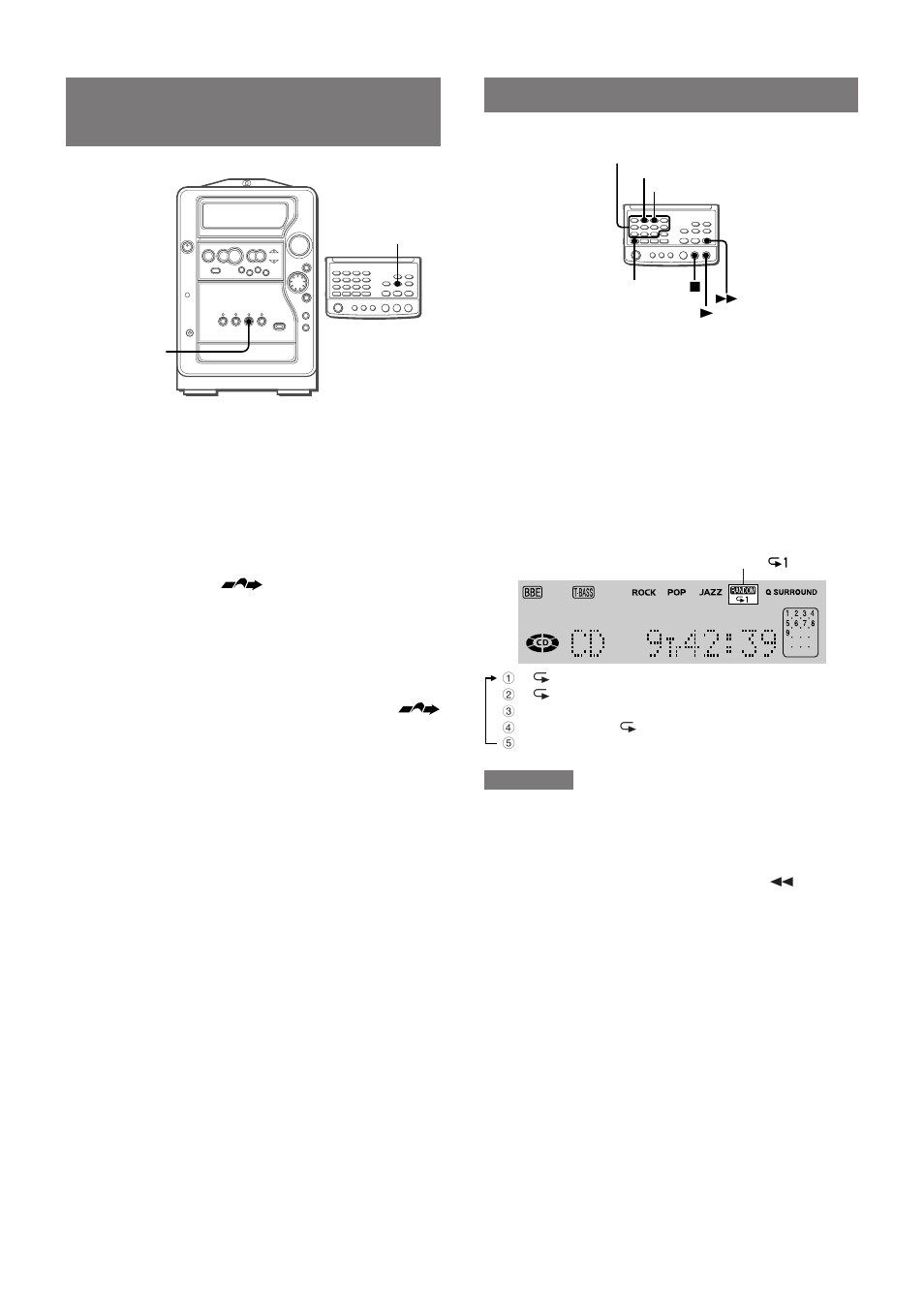 Fonction saut d'espaces vierges, Lecture aléatoire/répétée | Aiwa XR-MR5 User Manual | Page 78 / 98