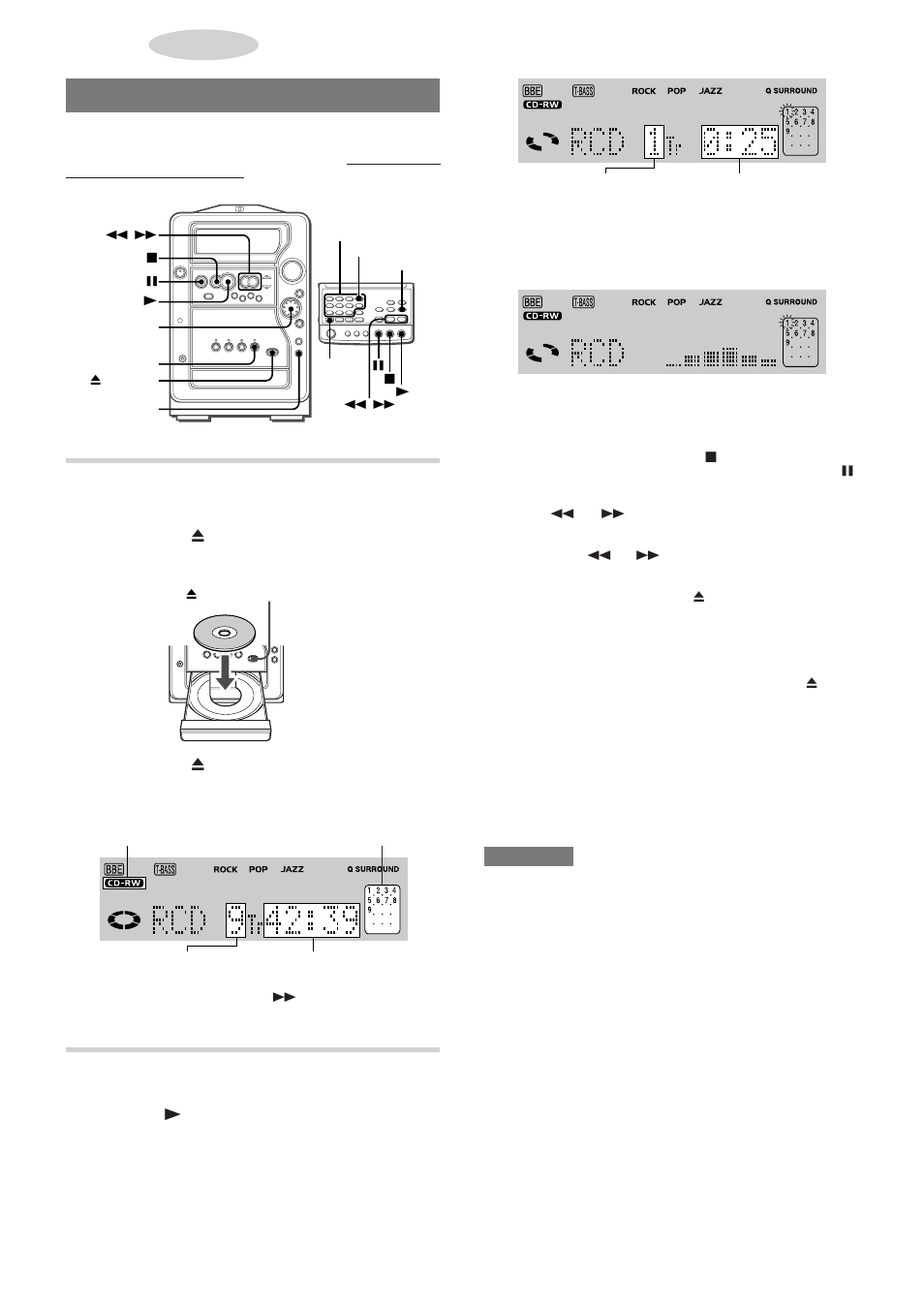 Opérations de base, Chargement d'un disque, Lecture d'un disque | Aiwa XR-MR5 User Manual | Page 80 / 98