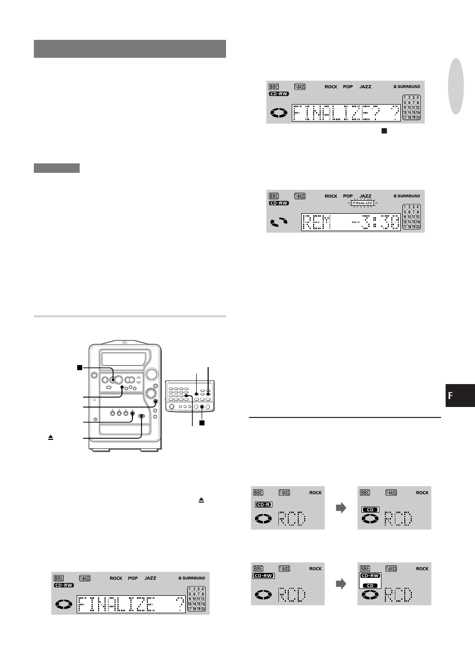 Finalisation, Finalisation d'un cd-r ou cd-rw | Aiwa XR-MR5 User Manual | Page 87 / 98