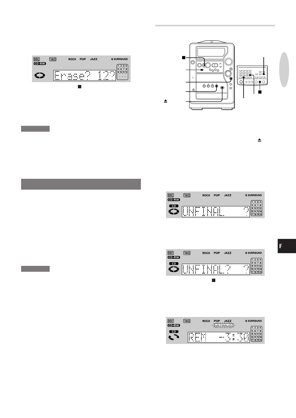 Définalisation, Finalisation d'un cd-rw | Aiwa XR-MR5 User Manual | Page 89 / 98