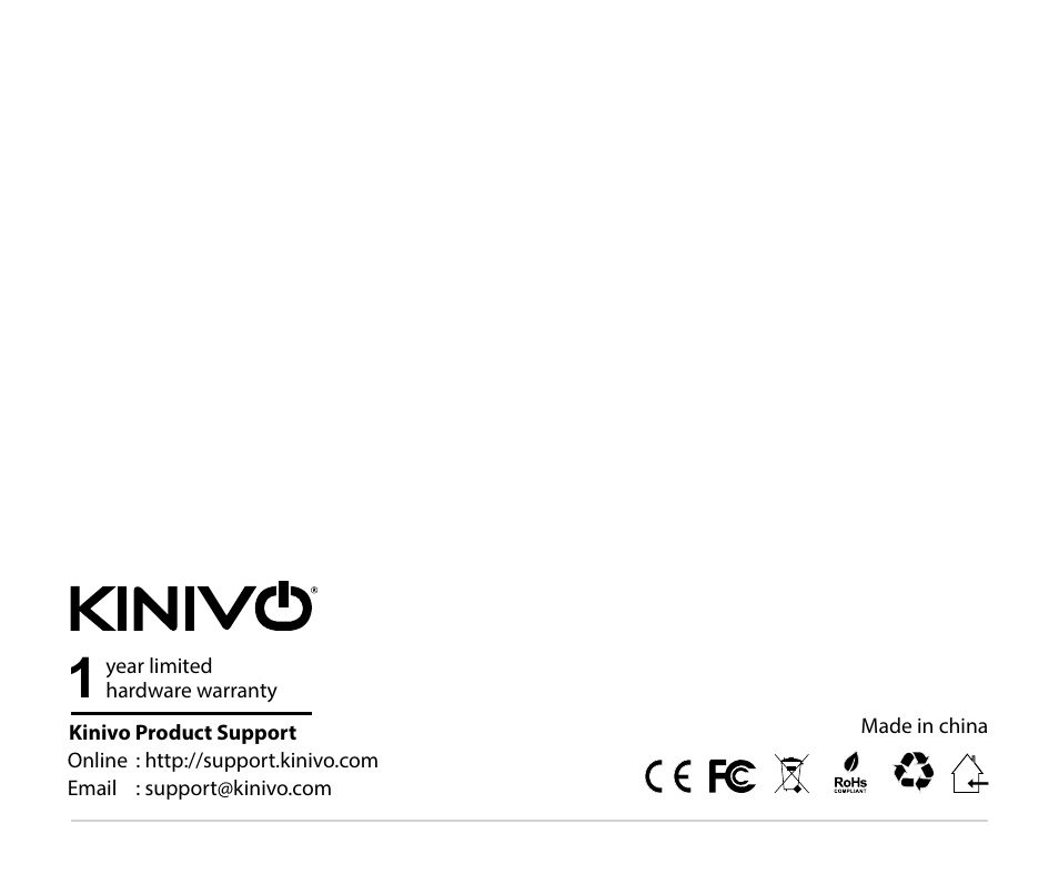 Kinivo HS120 Premium 2 Port High Speed HDMI Splitter User Manual | Page 10 / 10