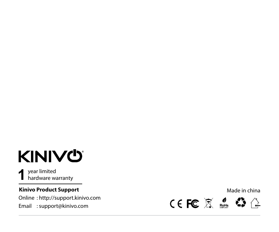 Kinivo HS180 Premium 8 Port High Speed HDMI Splitter User Manual | Page 10 / 10