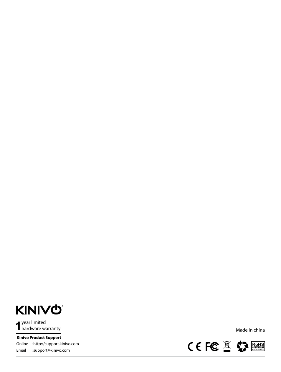 Kinivo WHD110 Wireless 5G HDMI Transmitter and Receiver System User Manual | Page 10 / 10