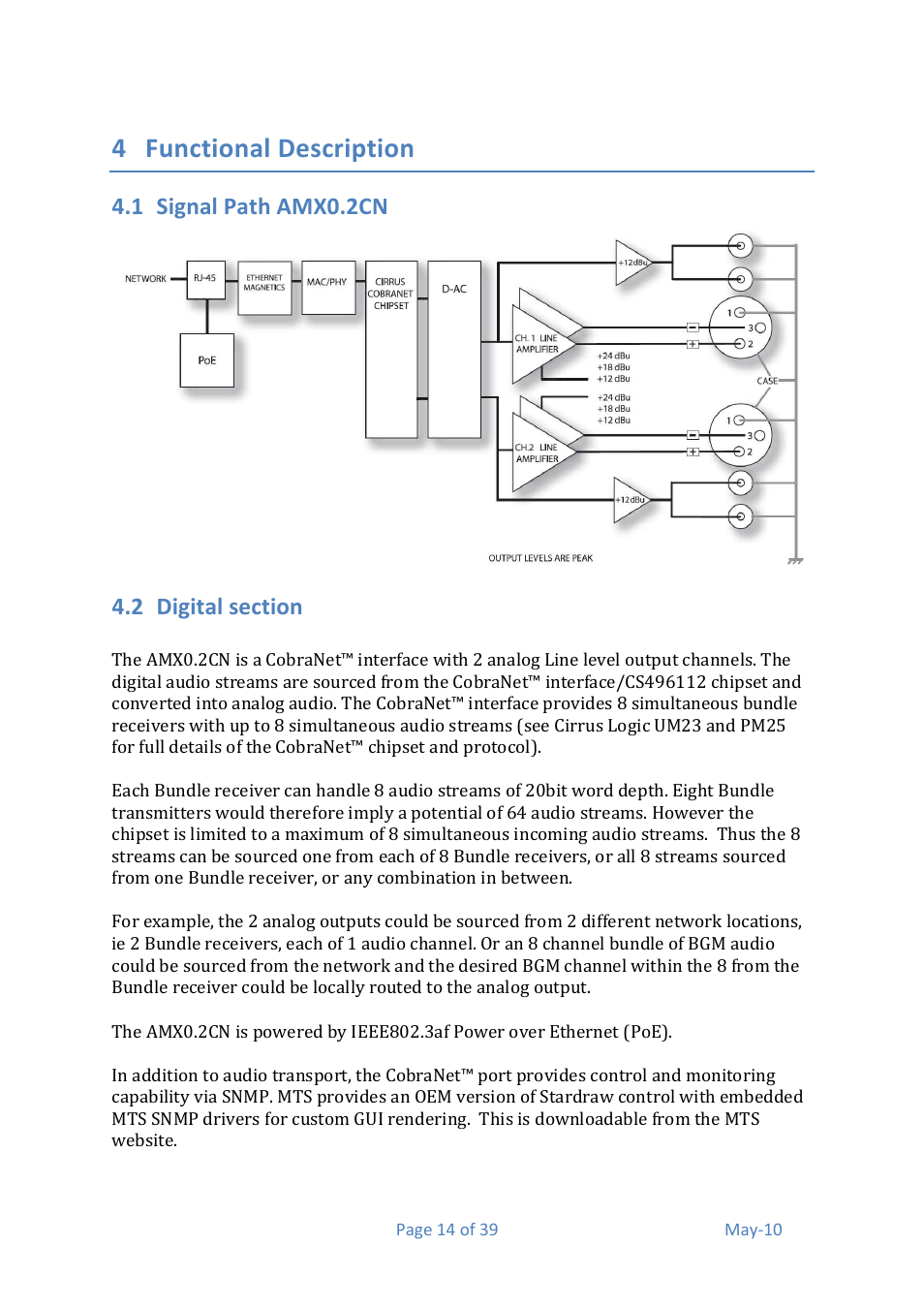 4 functional&description, 1 signal&path&amx0.2cn | Media Technology Systems AMX 0.2 User Manual | Page 14 / 39
