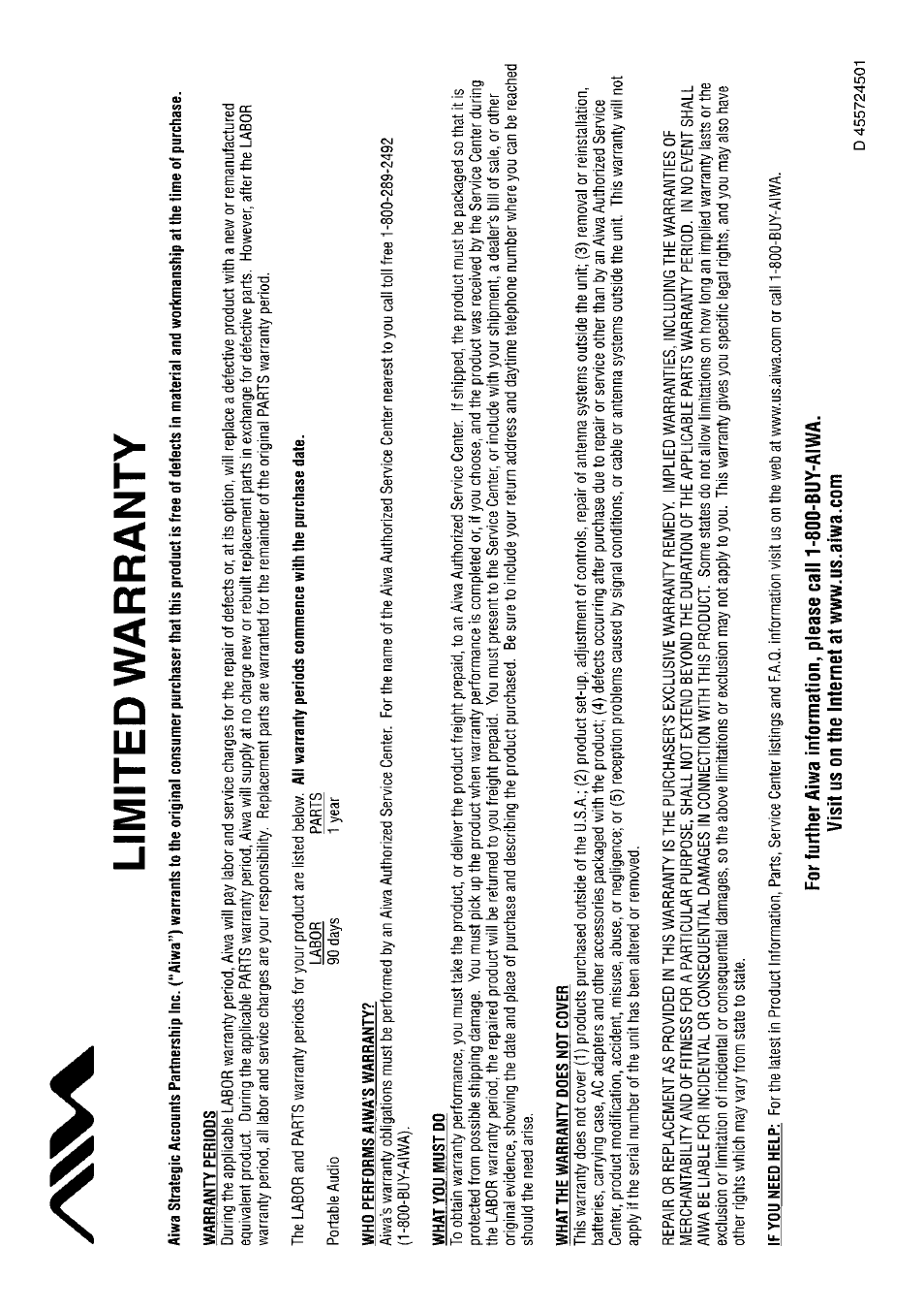 Aiwa CSD-TD55 User Manual | Page 35 / 36