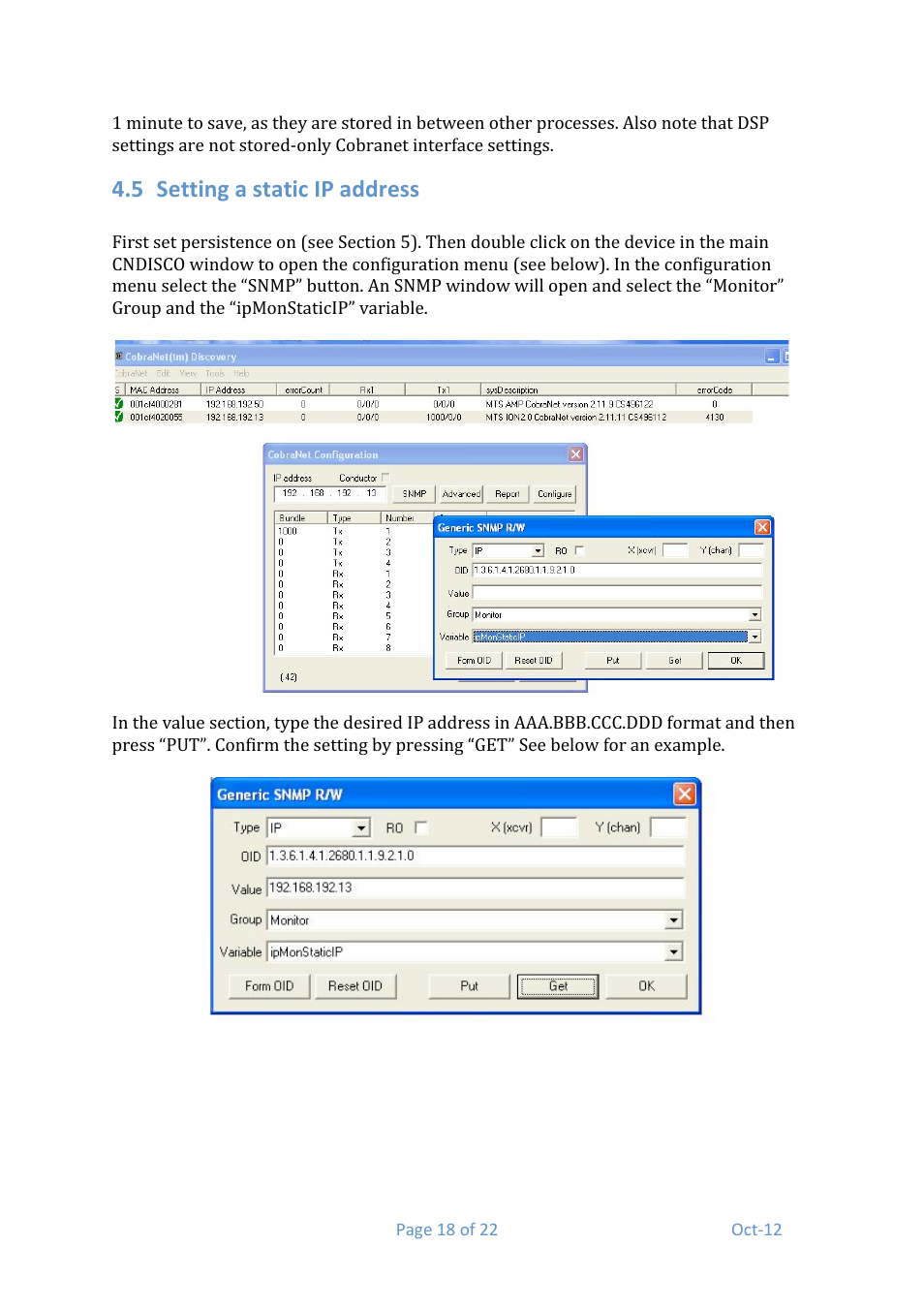 5 setting a static ip address | Media Technology Systems STAGE 8.8 User Manual | Page 18 / 22