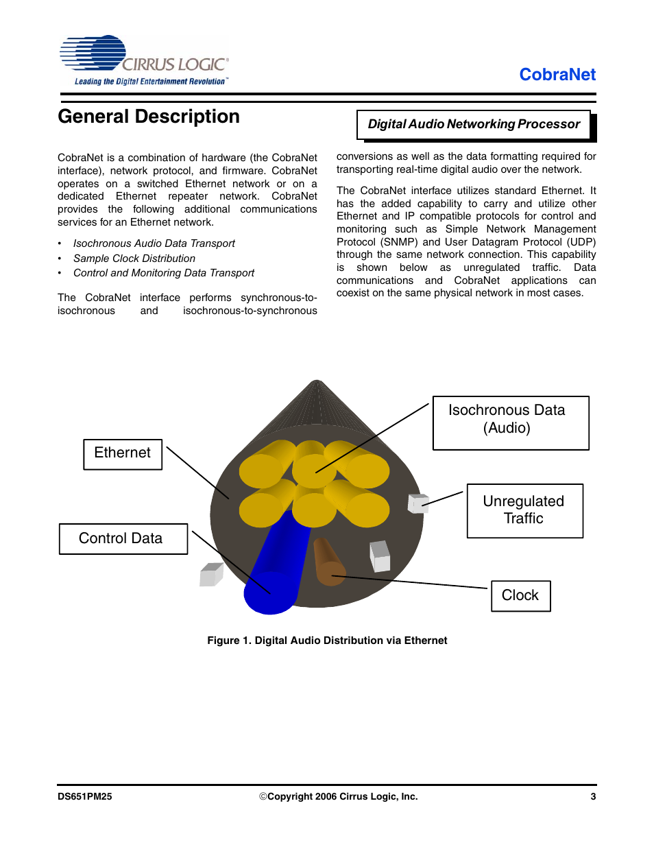 General description, Cobranet | Cirrus Logic CobraNet User Manual | Page 3 / 147