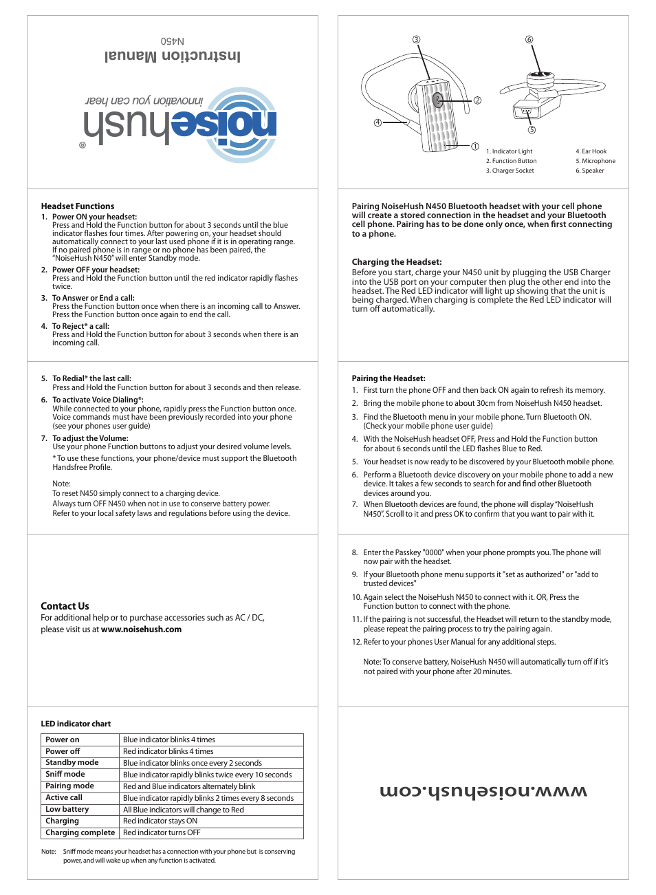 NoiseHush N450 User Manual | 1 page