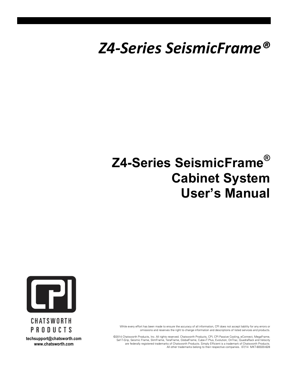Chatsworth Products Z4-Series SeismicFrame® Cabinet System User Manual | 30 pages