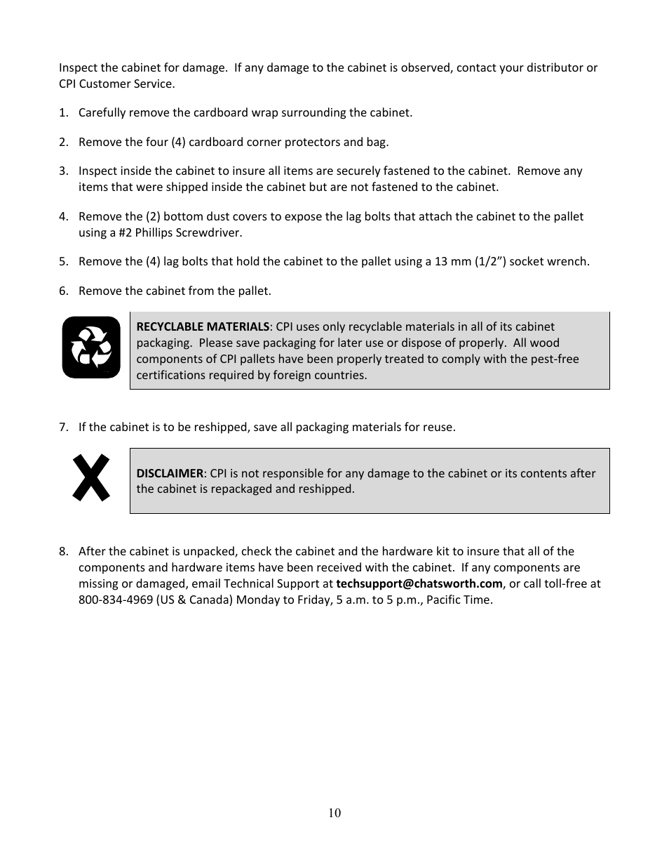 Chatsworth Products Z4-Series SeismicFrame® Cabinet System User Manual | Page 10 / 30