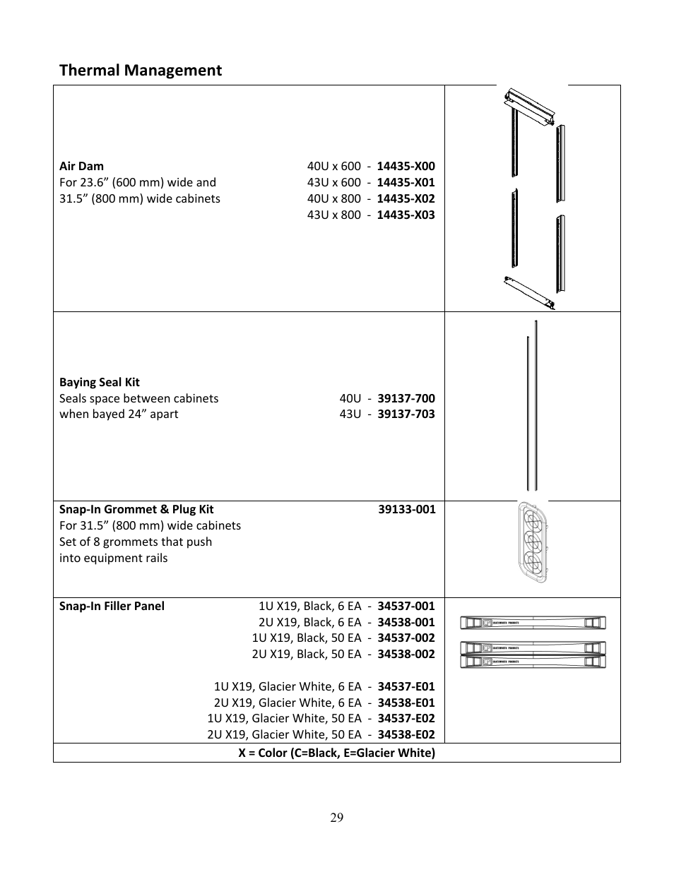 Thermal management | Chatsworth Products Z4-Series SeismicFrame® Cabinet System User Manual | Page 29 / 30