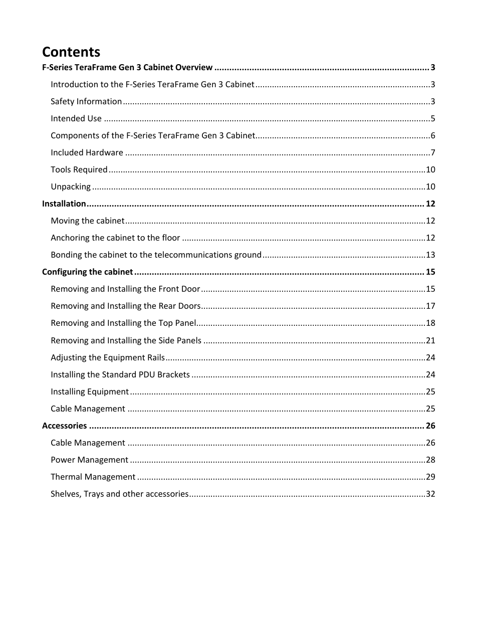 Chatsworth Products F-Series TeraFrame® Gen 3 Cabinet System User Manual | Page 2 / 32
