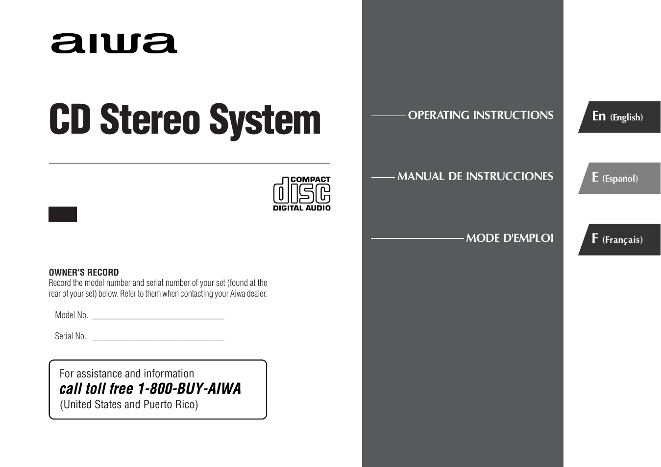 Aiwa NSX-D23 User Manual | 22 pages