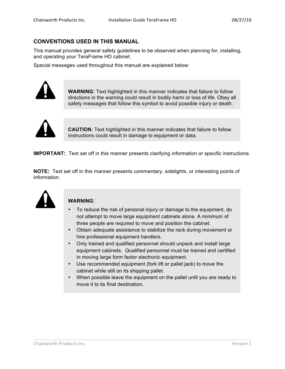 Chatsworth Products F-Series TeraFrame® HD User Manual | Page 3 / 8