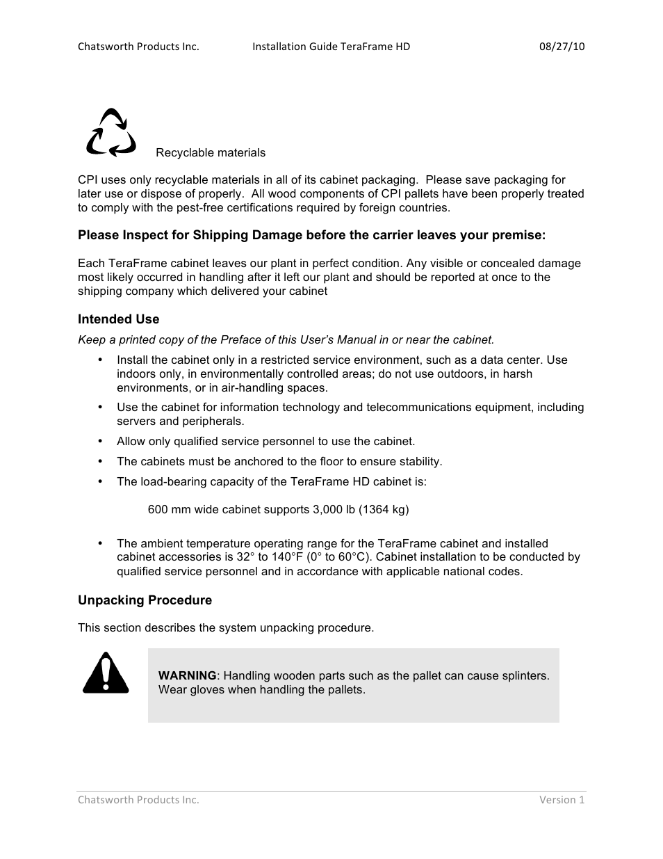 Chatsworth Products F-Series TeraFrame® HD User Manual | Page 4 / 8