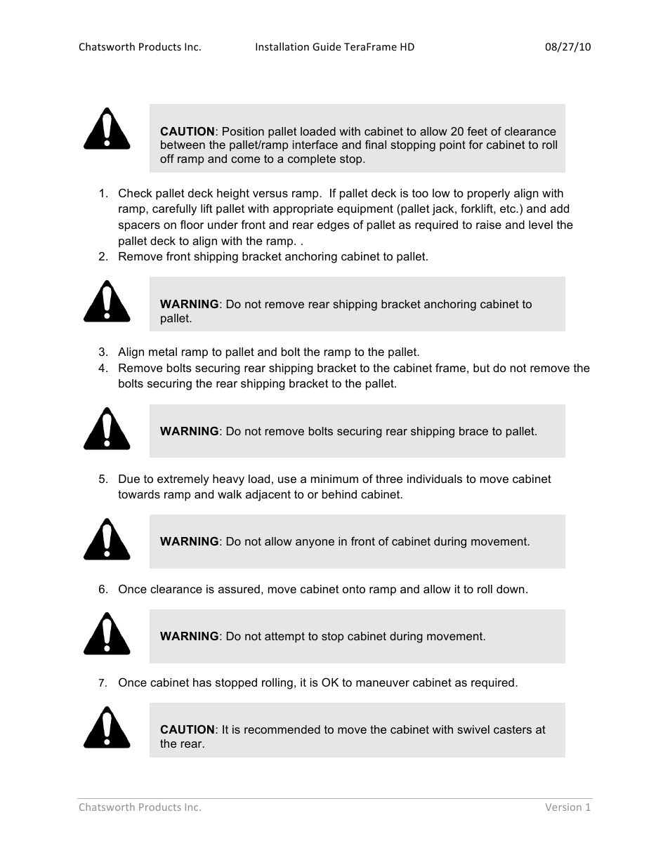 Chatsworth Products F-Series TeraFrame® HD User Manual | Page 5 / 8