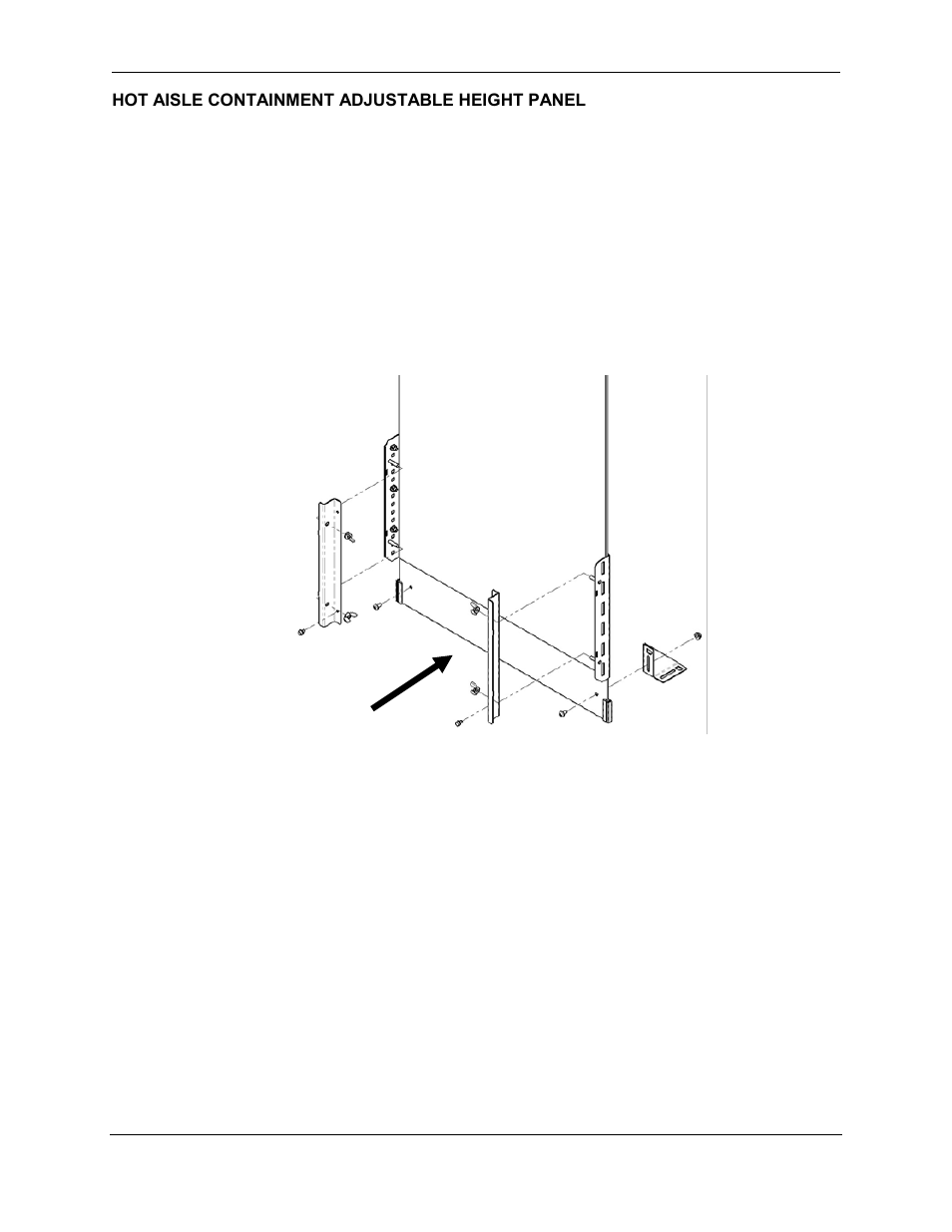 Hot aisle containment adjustable height panel | Chatsworth Products Hot Aisle Containment User Manual | Page 45 / 52