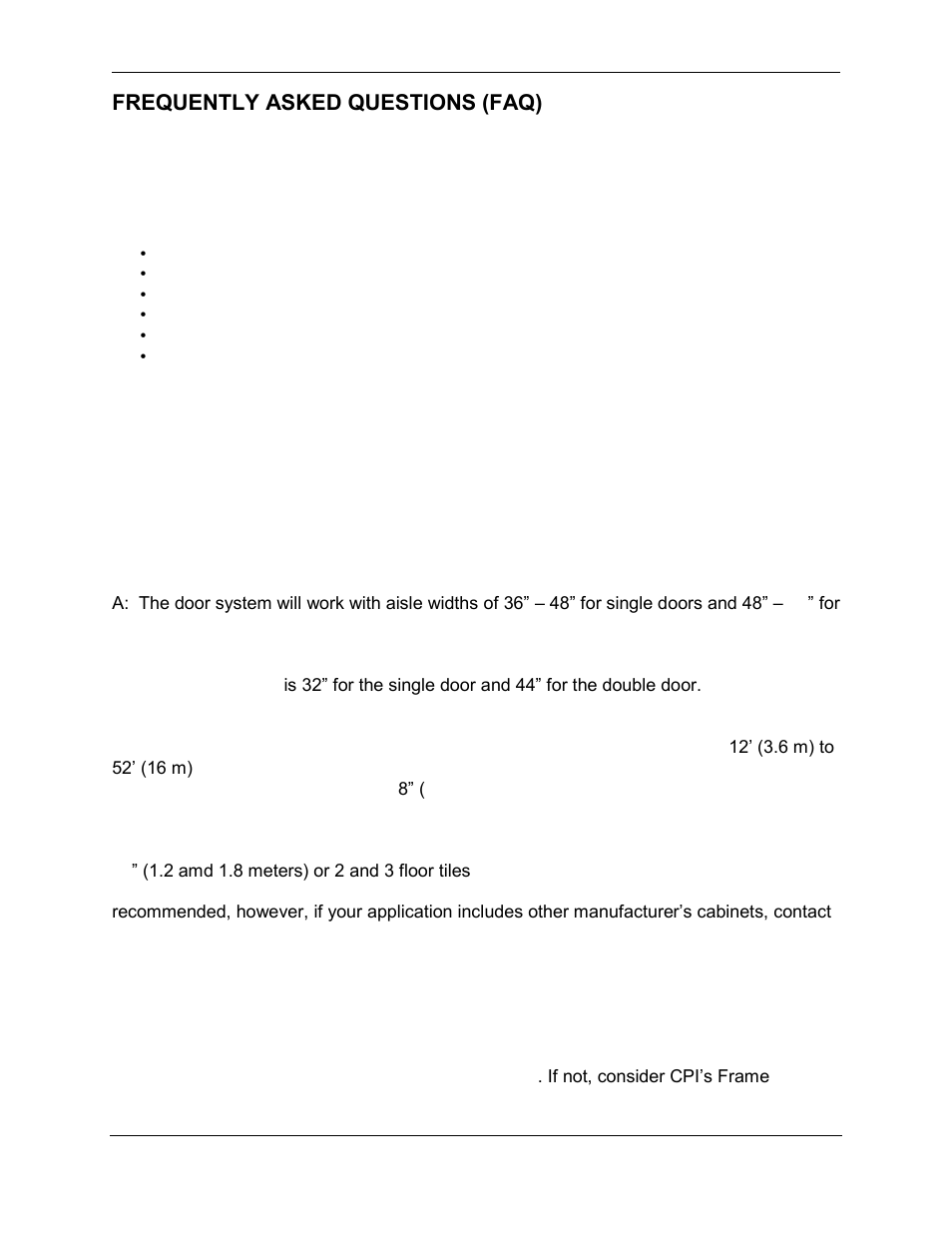 Frequently asked questions (faq) | Chatsworth Products Hot Aisle Containment User Manual | Page 51 / 52