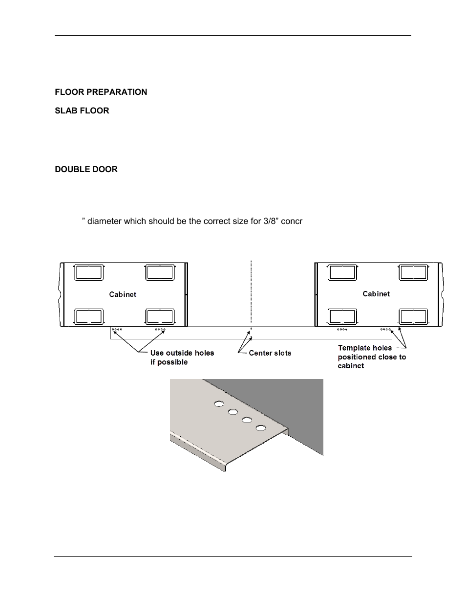 Installing the aisle containment door, Floor preparation | Chatsworth Products Hot Aisle Containment User Manual | Page 7 / 52