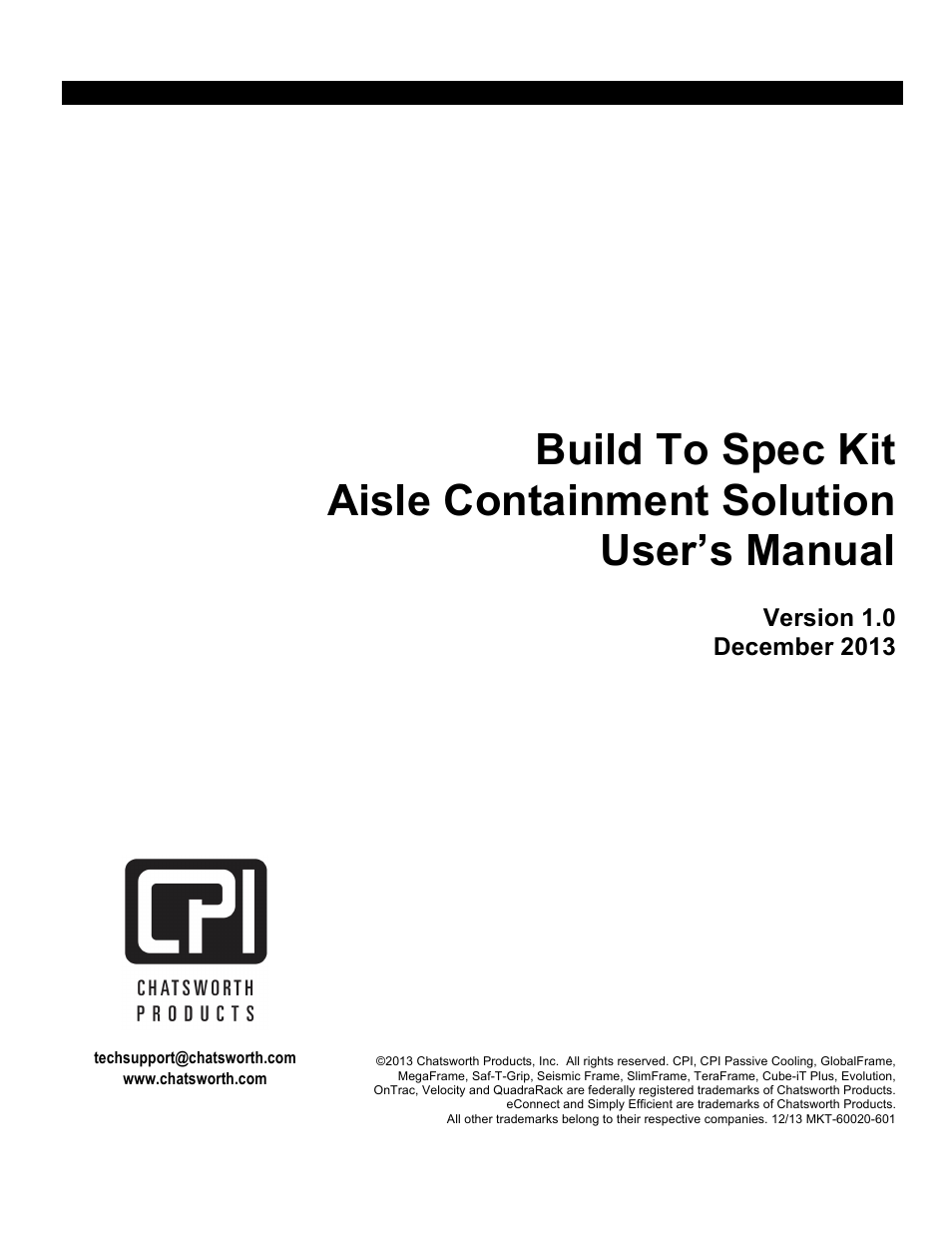 Chatsworth Products Hot Aisle Containment User Manual | 56 pages