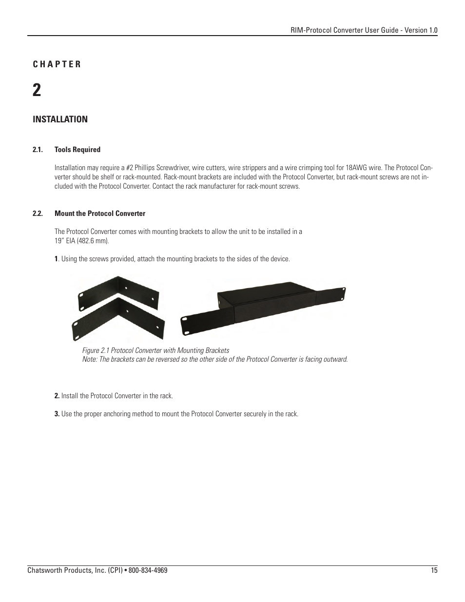 Chatsworth Products Remote Infrastructure Management System Protocol Converter User Manual | Page 15 / 68