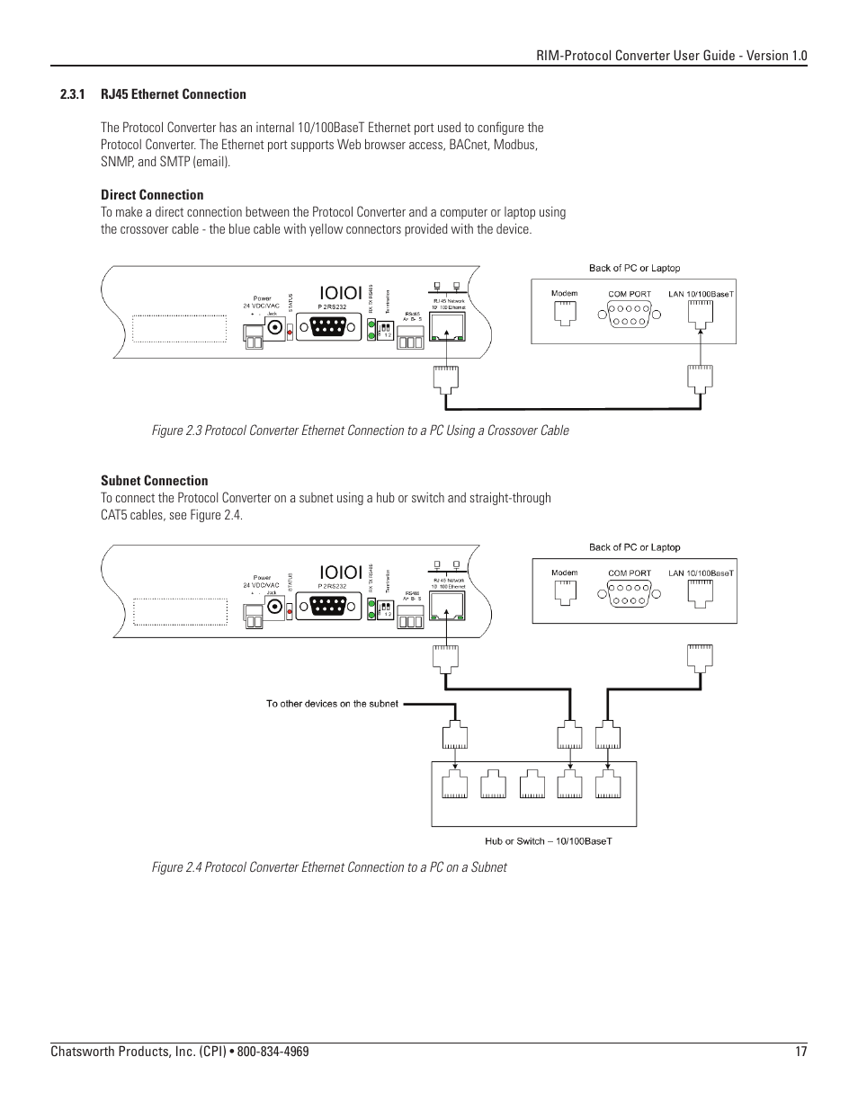 Chatsworth Products Remote Infrastructure Management System Protocol Converter User Manual | Page 17 / 68