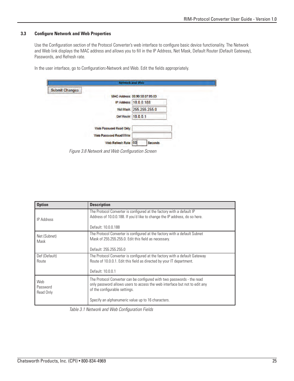 Chatsworth Products Remote Infrastructure Management System Protocol Converter User Manual | Page 25 / 68