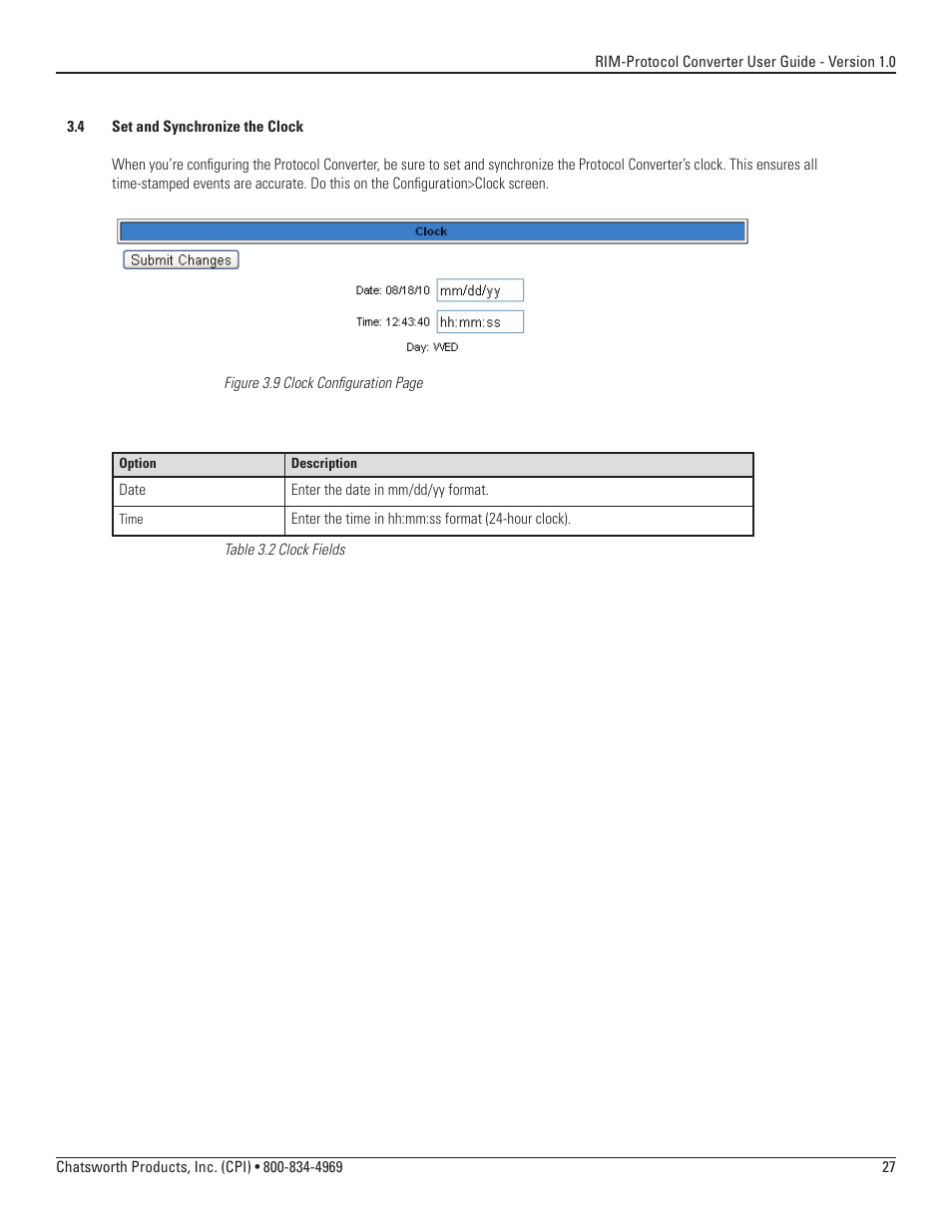 Chatsworth Products Remote Infrastructure Management System Protocol Converter User Manual | Page 27 / 68