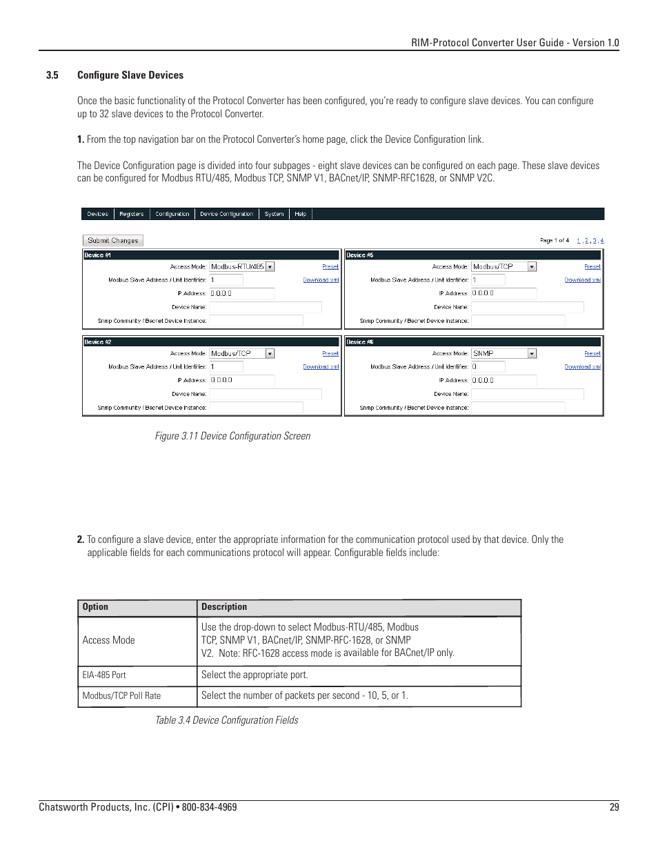 Chatsworth Products Remote Infrastructure Management System Protocol Converter User Manual | Page 29 / 68