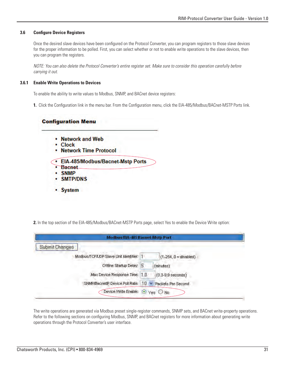 Chatsworth Products Remote Infrastructure Management System Protocol Converter User Manual | Page 31 / 68