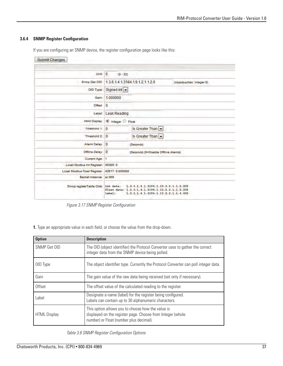 Chatsworth Products Remote Infrastructure Management System Protocol Converter User Manual | Page 37 / 68