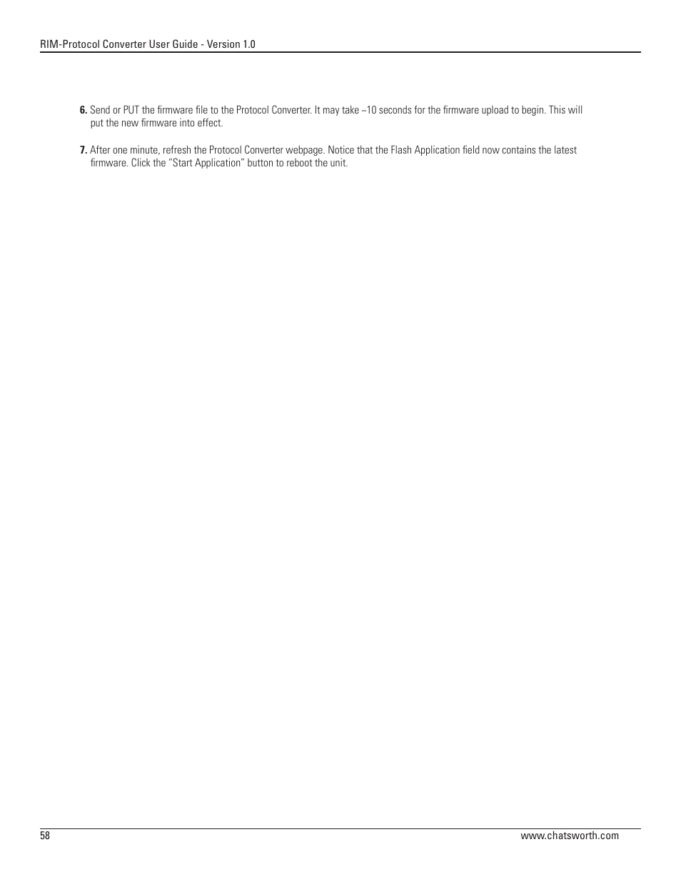 Chatsworth Products Remote Infrastructure Management System Protocol Converter User Manual | Page 58 / 68