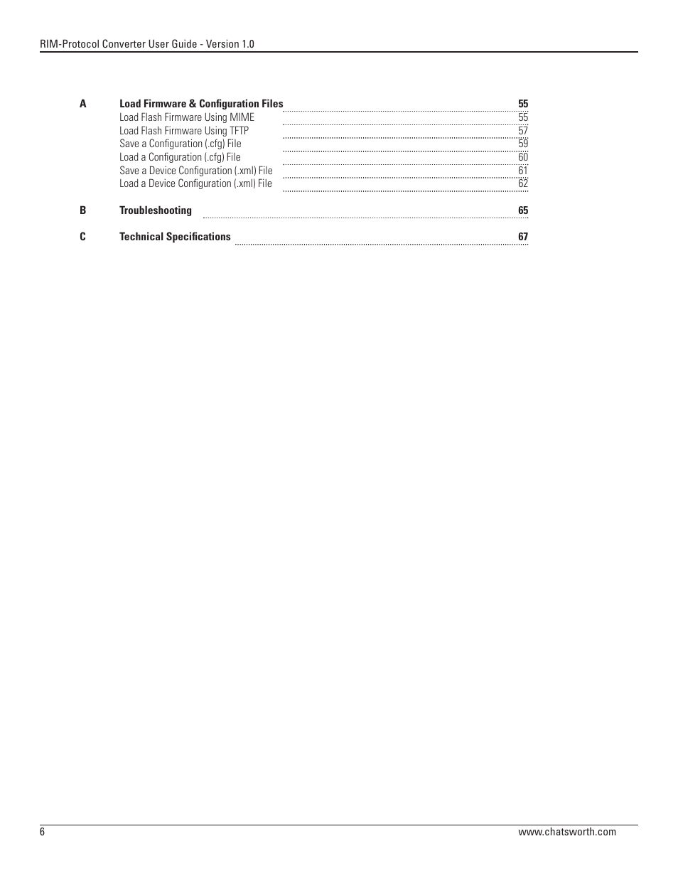 Chatsworth Products Remote Infrastructure Management System Protocol Converter User Manual | Page 6 / 68