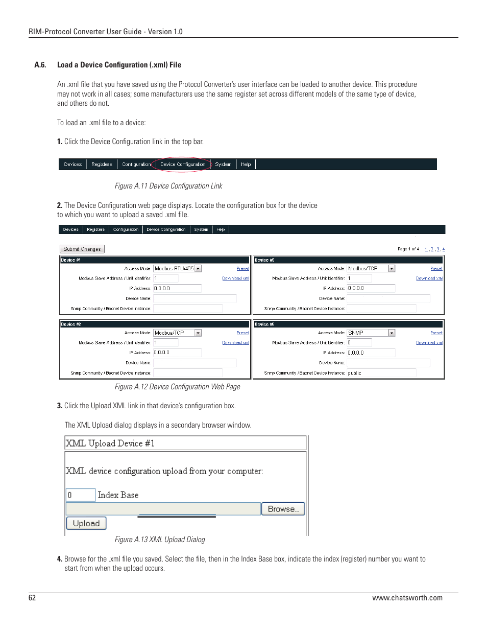 Chatsworth Products Remote Infrastructure Management System Protocol Converter User Manual | Page 62 / 68