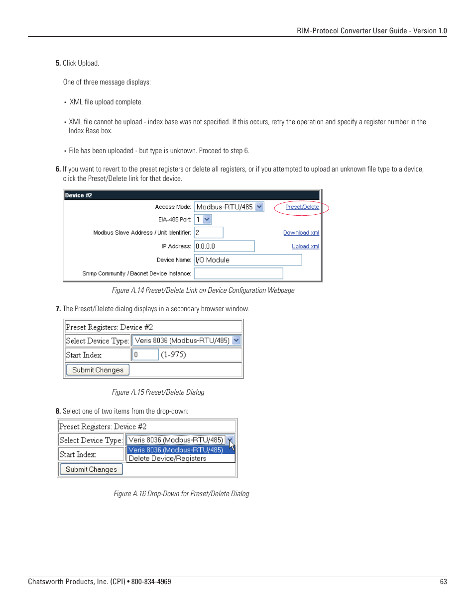 Chatsworth Products Remote Infrastructure Management System Protocol Converter User Manual | Page 63 / 68