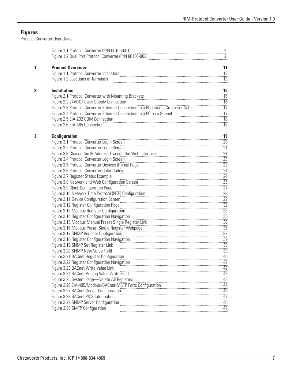 Chatsworth Products Remote Infrastructure Management System Protocol Converter User Manual | Page 7 / 68