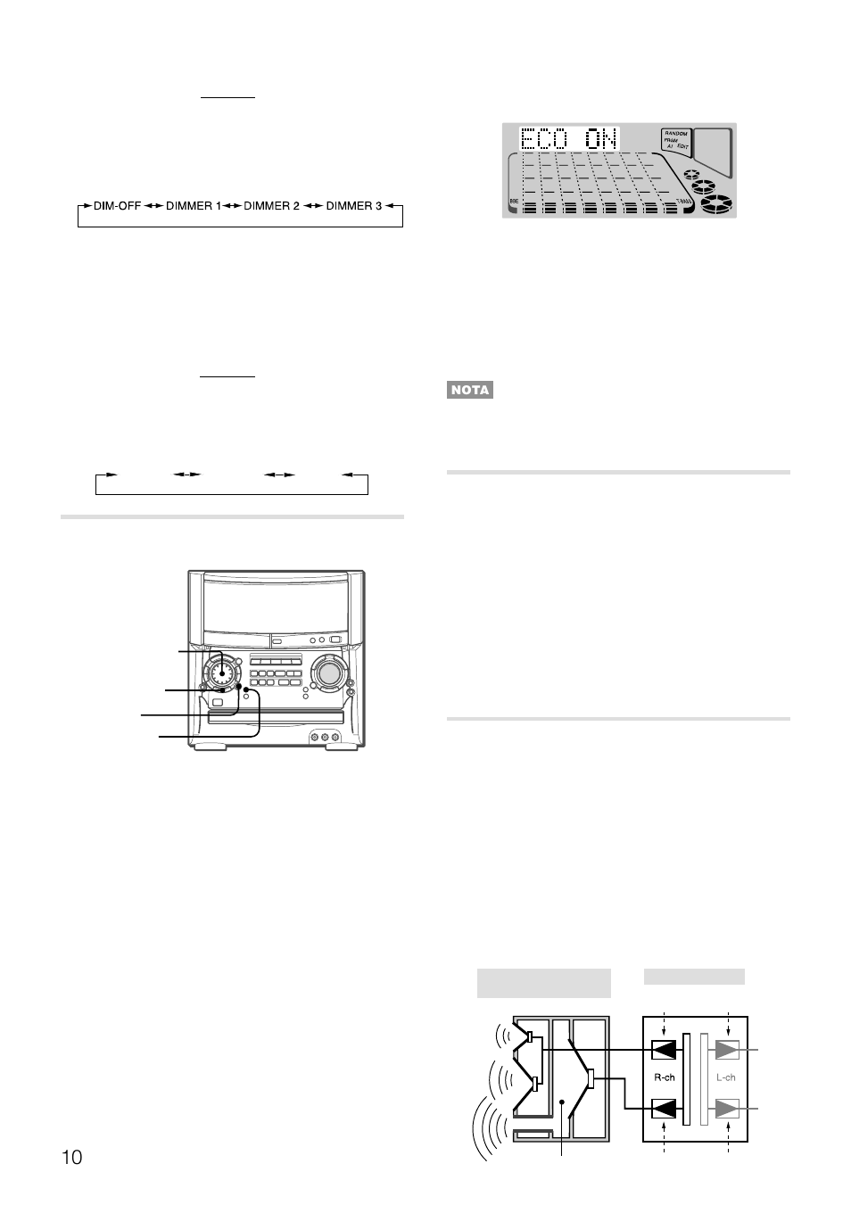 Sistema multiamplificador de 4 canales, Ajuste del modo de ahorro de energía | Aiwa XH-A1000 User Manual | Page 45 / 101