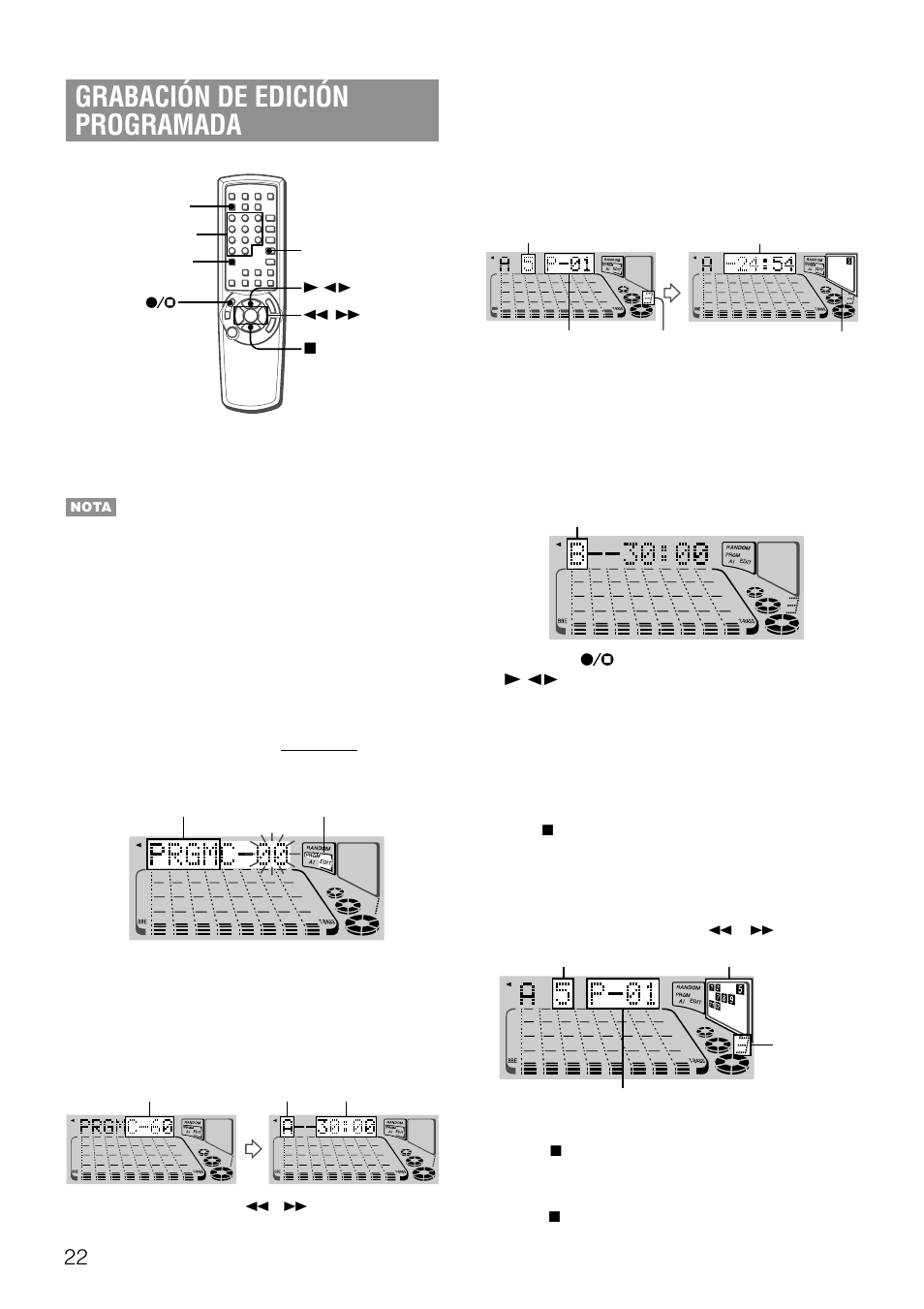 Grabación de edición programada | Aiwa XH-A1000 User Manual | Page 57 / 101