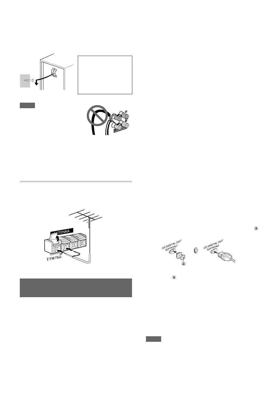 Connecting other equipments, Connecting an outdoor antenna | Aiwa XH-A1000 User Manual | Page 7 / 101