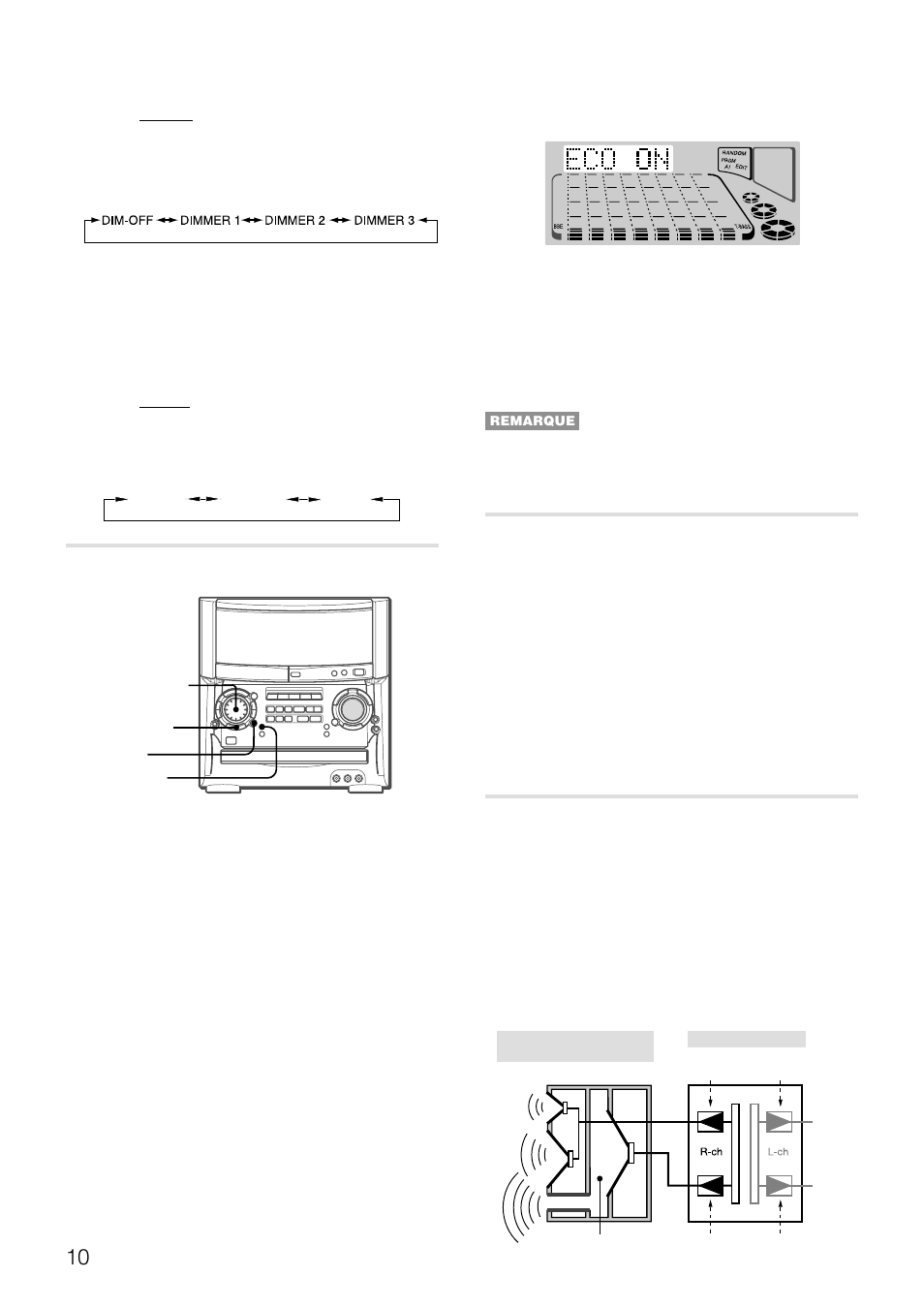 Systeme multi-amplificateur a 4 canaux, Systeme d’extremes-graves integre, Reglage du mode d’economie d’energie | Aiwa XH-A1000 User Manual | Page 78 / 101