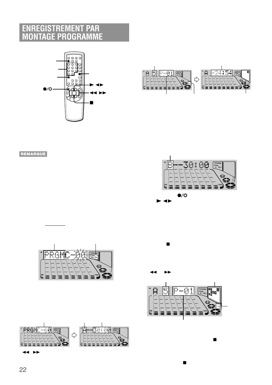 Enregistrement par montage programme | Aiwa XH-A1000 User Manual | Page 90 / 101